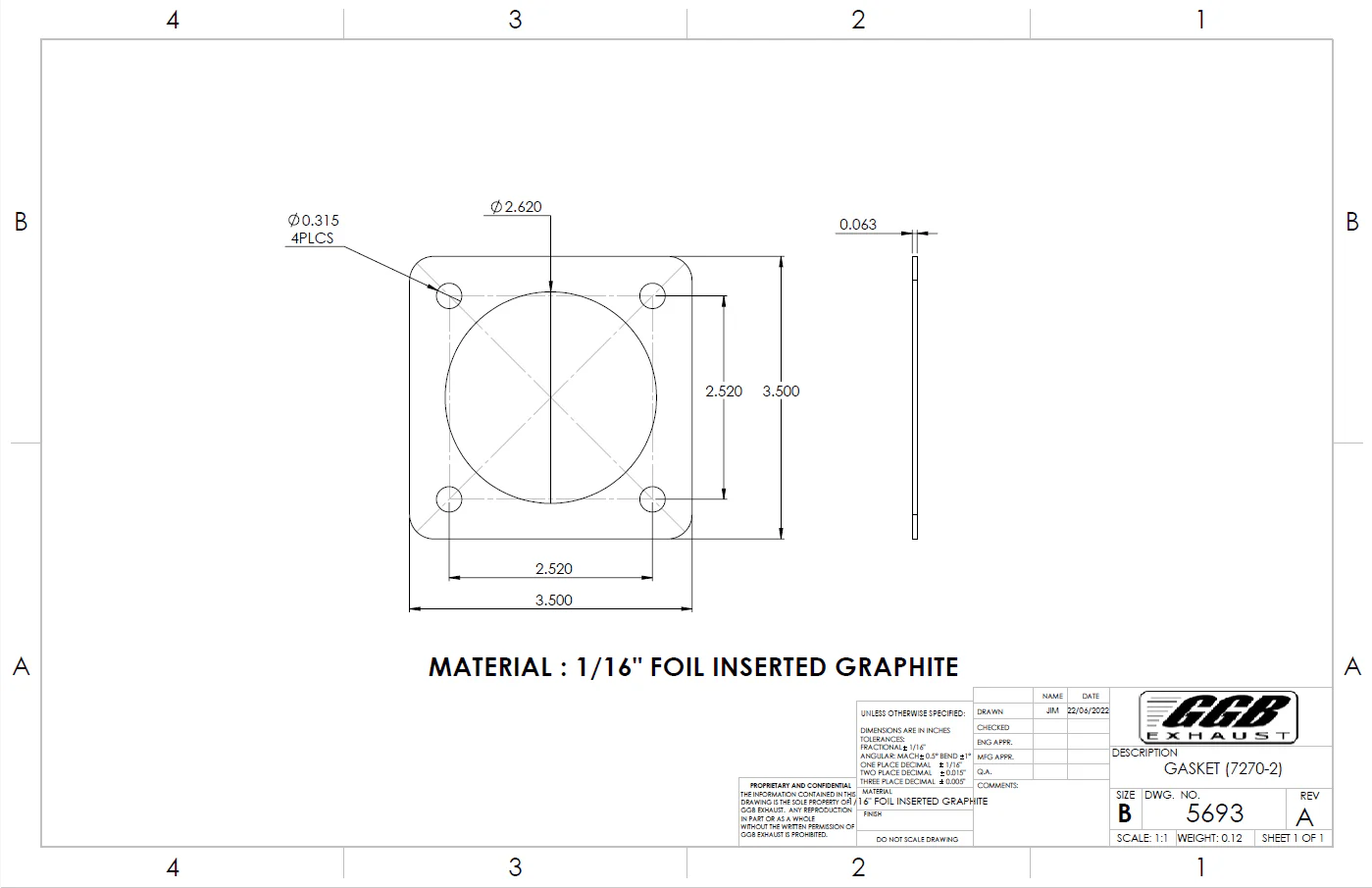 GGB KRX Exhaust Flange Gasket - Image 4